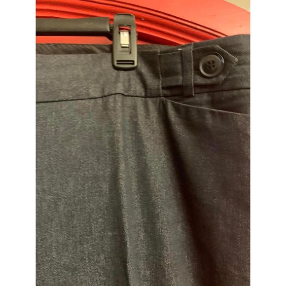 Dalia Collection Sze 16 Stovepipe Leg Chambray Style Dark Denim Pants Dressy EUC - Picture 3 of 3